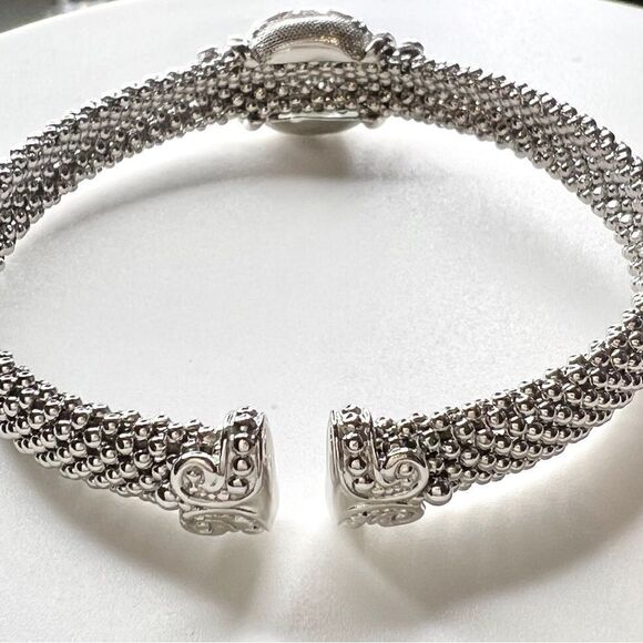 Phillip Gavriel renaissance Cushion Blue Topaz Cuff Bangle - Picture 6 of 15